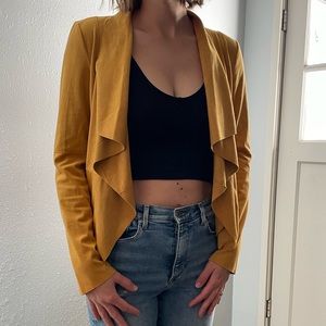 Mustard yellow suede jacket